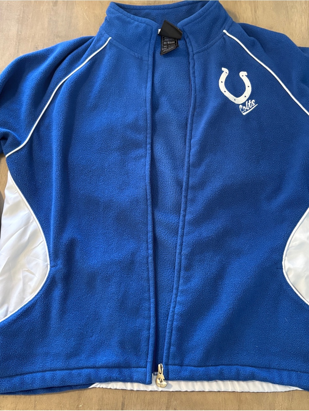 NFL Ladies Reebok Blue Fleece Colts Jacket with White Accents